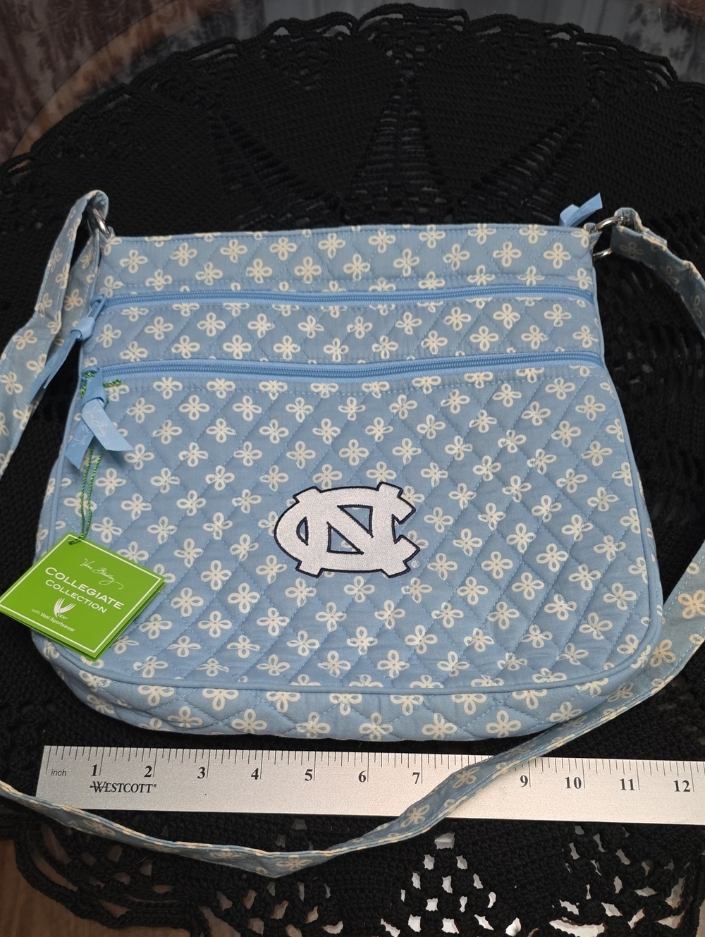 Vera Bradley University of North Carolina Light Blue Quilted Crossbody Bag